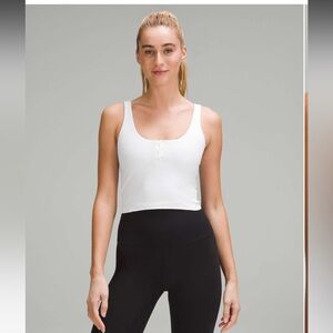NWT Lululemon Align Ribbed Henley Tank Top / White